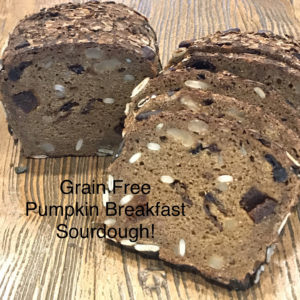 Grain Free Pumpkin "Breakfast" Sourdough- Paleo Vegan AIP