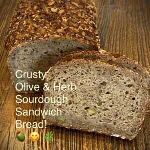 FROZEN___Grain Free "Crusty Olive & Herb" Sourdough Sandwich Bread- Frozen/Sliced