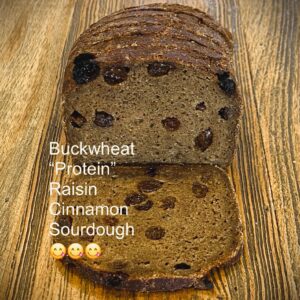 FROZEN___Buckwheat "Protein" Raisin Cinnamon Sourdough- Frozen/Sliced