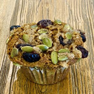 3 Pack- Grain-Free Sourdough "Pumpkin Spice" Muffin with Cranberry Pumpkin Seed Maple Glaze- Gluten/Dairy Free