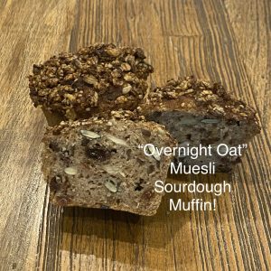 3 Pack- "Overnight Oat"-Muesli Sourdough Muffin- Vegan