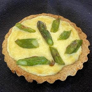 VEGAN "Asparagus Cauliflower Ricotta" Tart- Grain Free