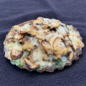 "Mushroom Arugula Thyme" in a "Fig and Honey" Tart- Grain Free